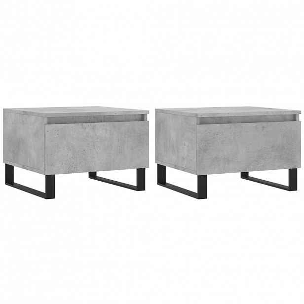 vidaXL Konferenční stolky 2 ks betonově šedé 50 x 46 x 35 cm kompozit