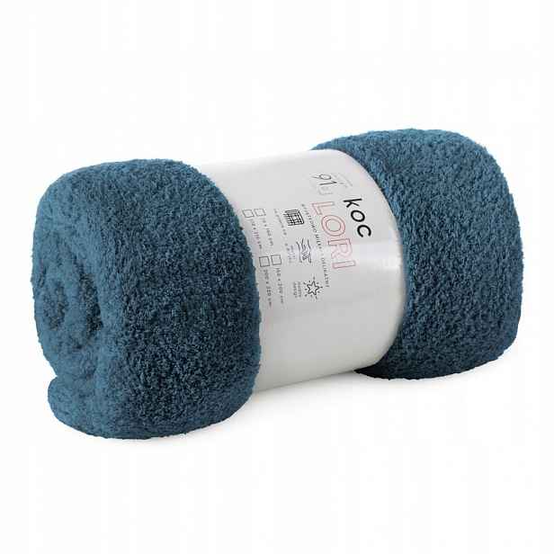 Deka z mikrovlákna typu flano 200x220 tyrkysová měkká Lori D91