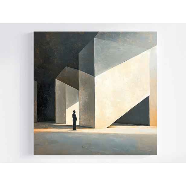 Obraz Na Plátně Plátno Abstrakce Člověk Samota Prázdnota Světlo 50x50