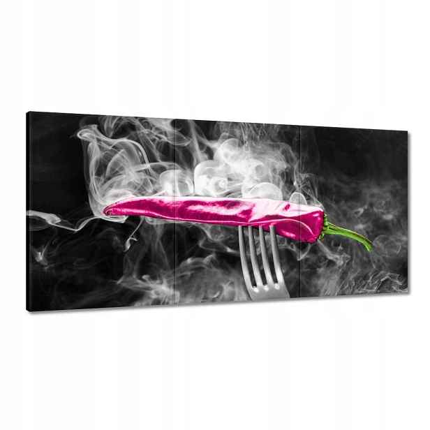 Obrazy 120x60 Růžová paprika v kouři