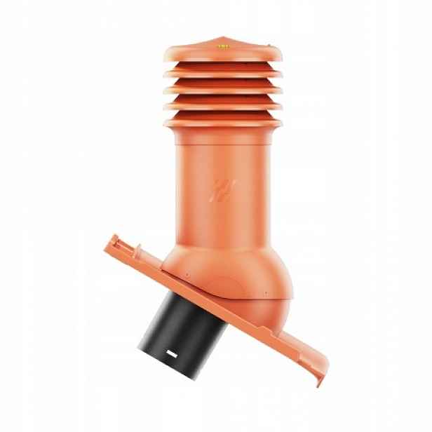 Větrací komín HiVent keramická střešní taška Rubín 9V fi 125 mm cihlová