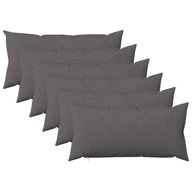 vidaXL Odhazovací polštář 6 ks HEERLEN Světle šedá 40 x 70 cm Textil