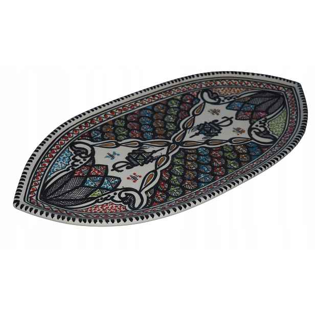 Gruzie Chaczapuri Pide Pizza Turecká Pizza Velký Krásný Talíř 43 cm