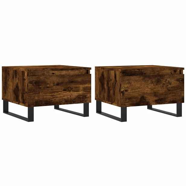 vidaXL Konferenční stolky 2 ks kouřový dub 50x46x35cm kompozitní dřevo