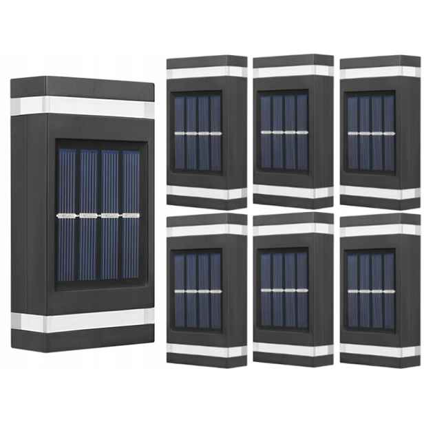 7 x Solární Led nástěnné svítidlo Solární zahradní lampa se senzorem soumraku