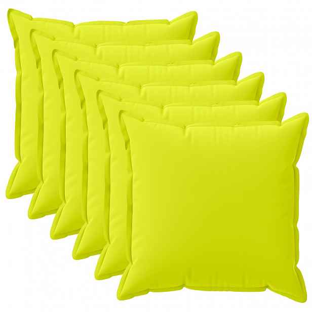 vidaXL Povlak na polštář 6 ks HOUTEN Jasně zelená 30 x 30 cm Polyester