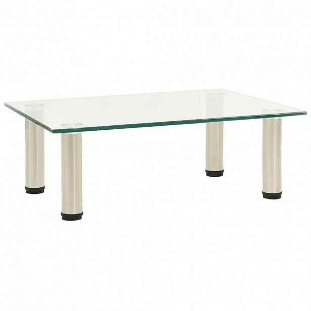 vidaXL TV stolek průhledný 40 x 35 x 17 cm tvrzené sklo