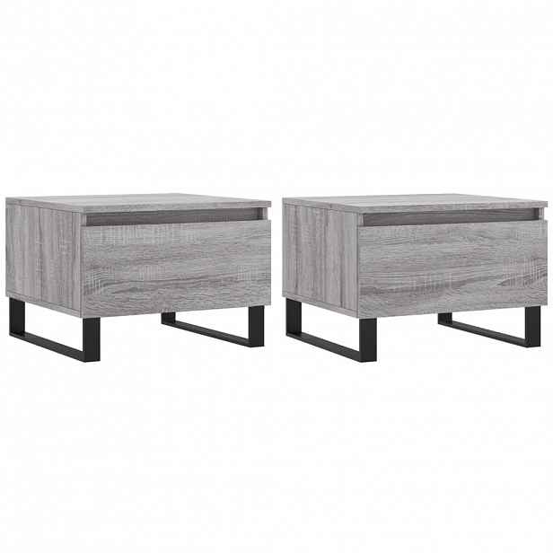 vidaXL Konferenční stolky 2 ks šedé sonoma 50x46x35cm kompozitní dřevo