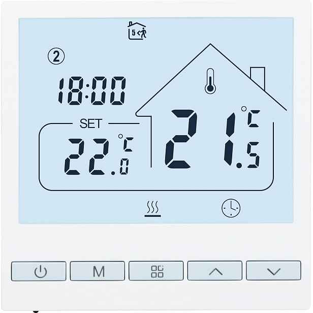 Digitální programovatelný termostat Beok Controls TOL47-WIFI Wp, bílý