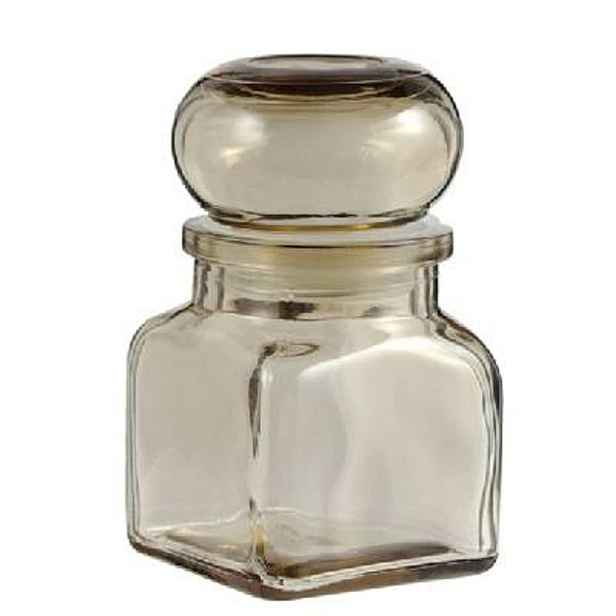 dóza 120ml kouř.TK120/K, 5,5x5,5x9,5cm, sklo
