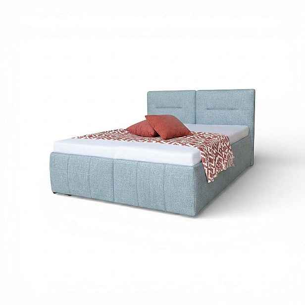 Kasvo postel INEZ 2 180 cm + plynové vzpěry PW 33 tyrkysová