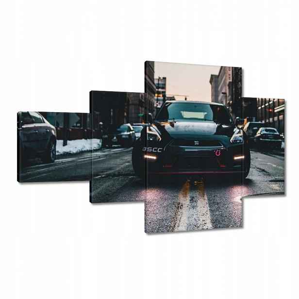 Obrazy 130x80 Černý Nissan Gtr