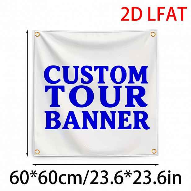 TEMU 2D plochý banner na dveře - 2D plochý banner na dveře s vlastním potiskem, 2D ploché čtvercové vlaječko 1 ks, plný tisk s , textem a fotografií,