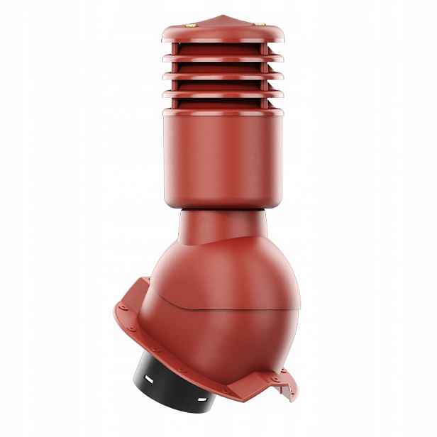 Větrací komín Smartline profil T35 fi 125 mm, zateplený, červený