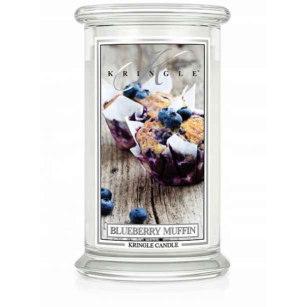 Blueberry Muffin – Kringle Candle – velká svíčka se dvěma knoty (624 g)