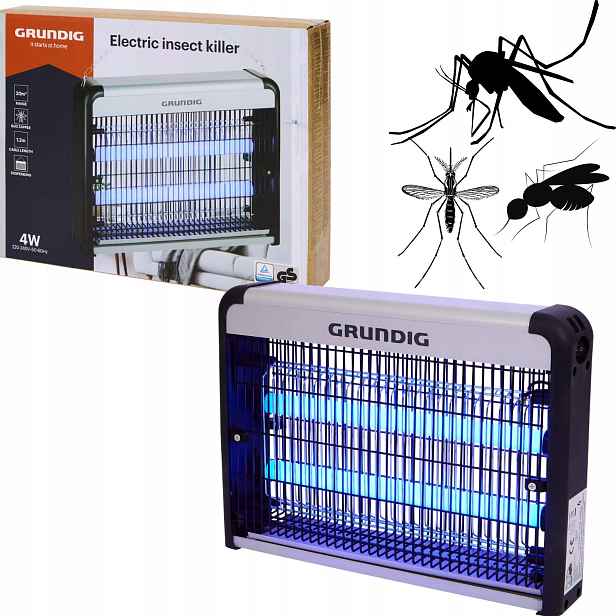 Elektrická Uv insekticidní lampa Past proti komárům Muchy Hmyz Můry Grundig