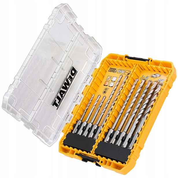 Sada 10 příklepových vrtáků Sds+ DeWALT DT70753