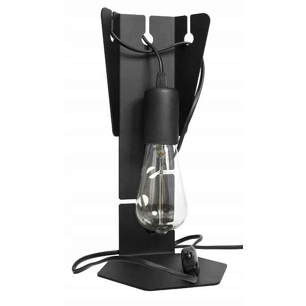 Sollux noční stolní lampa černá loftová industriální kovová 30 cm