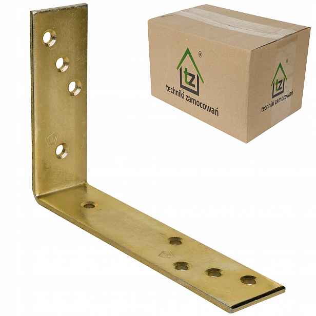 Úhelníky pro nosníky ocelové 180x120x40 x 4 mm 50 ks perforované KB3