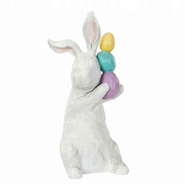 Velikonoční Figurka Zajíc S Vajíčky, výška 30 cm