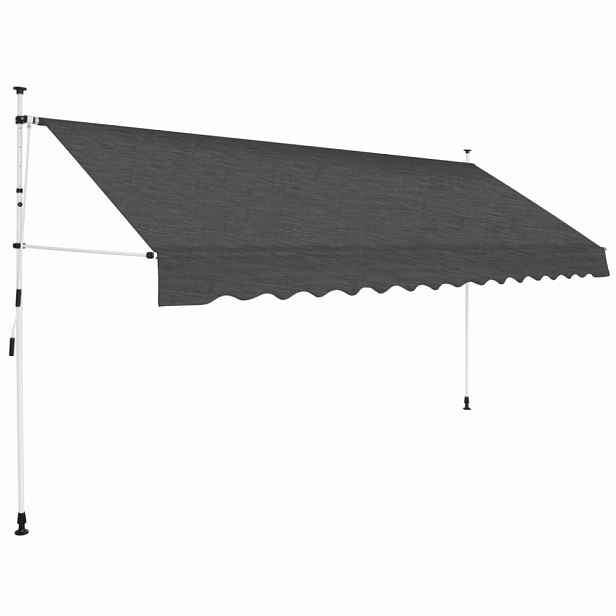 Ručně zatahovací markýza 400x120 cm Dekorhome Krémová