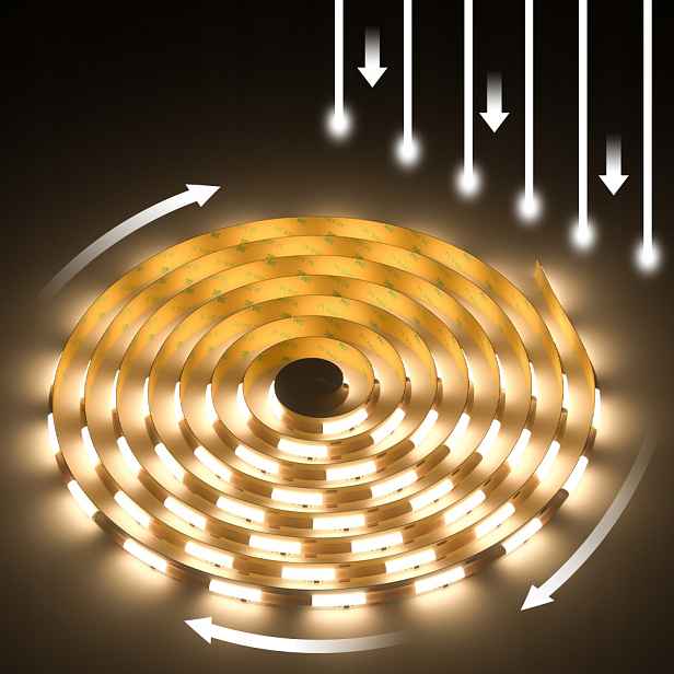 Digitální Led pásek Cob Wled WS2811 tekoucí Teplý Bílý 3000K 24V 5m 360L/m