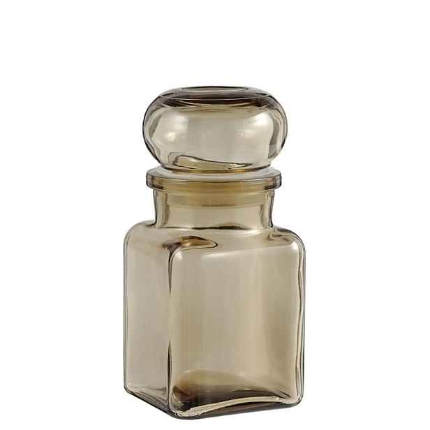 dóza 150ml kouř. TK150/K, 5,5x5,5x12cm, sklo