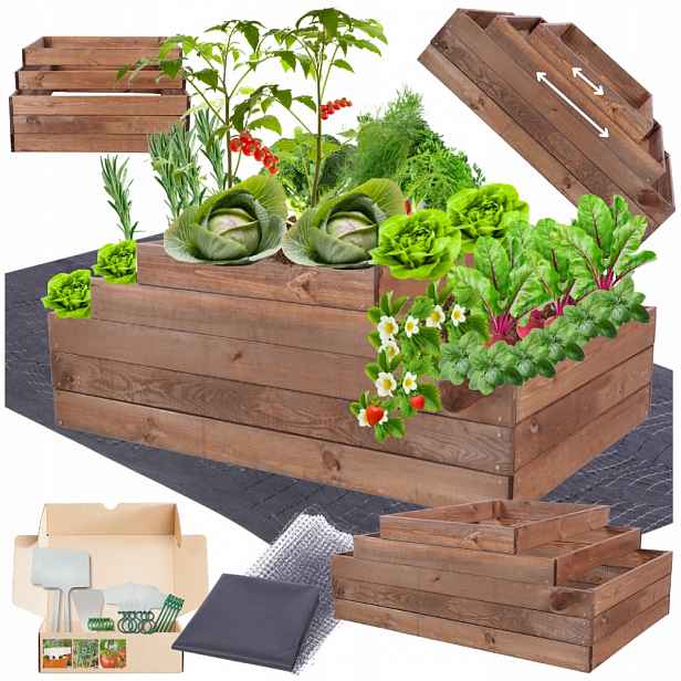 Pařeniště kaskádový nastavitelný box na zeleninu impregnační 45x120x80