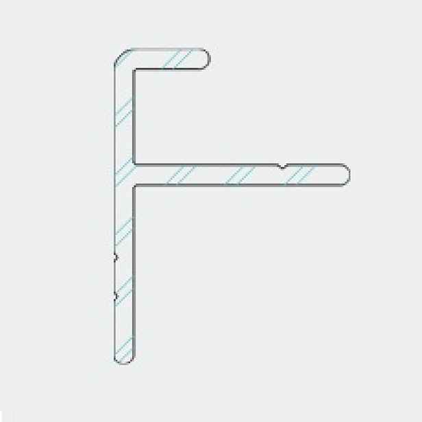 Počáteční a koncový hliníkový profil "F" Twinson 21x28 mm, 9366