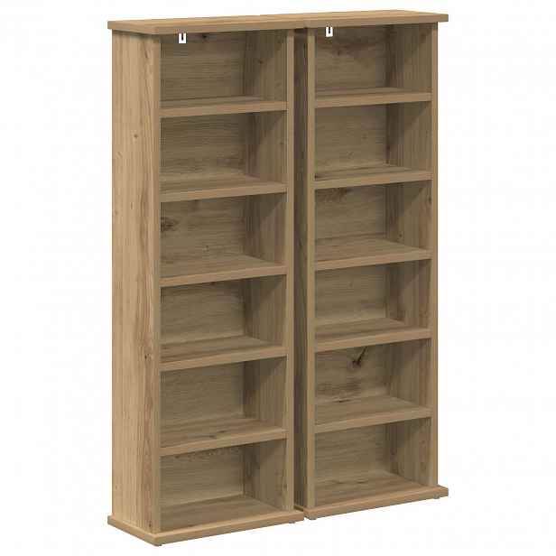 vidaXL CD skříň 2 ks Dub artisan 60 x 17 x 92 cm Kompozitní dřevo