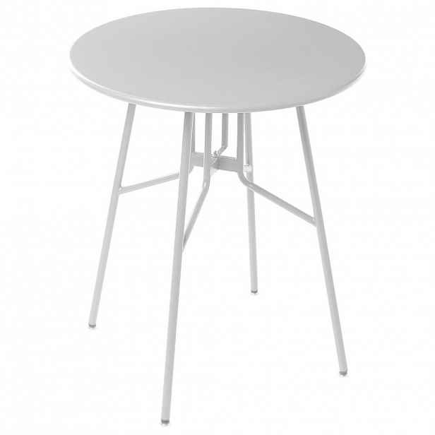 Beliani BISTRO STOLEK 64/64 cm Kov Šedý Taltal
