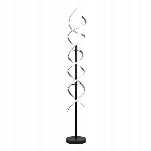 Stojací podlahová lampa spirálová stříbrná Trio