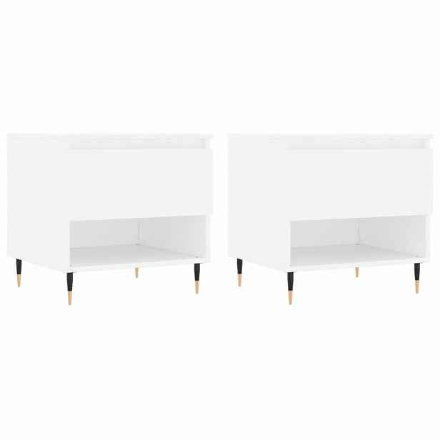 vidaXL Konferenční stolky 2 ks bílé 50 x 46 x 50 cm kompozitní dřevo