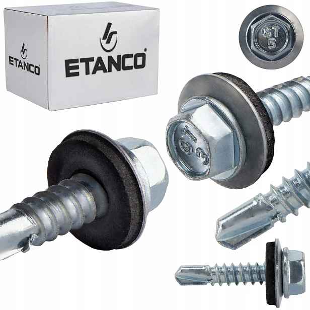 Samovrtné šrouby do kovu 5 mm 5,5 x 25 mm Pozink 250 ks Etanco GT5 Z14
