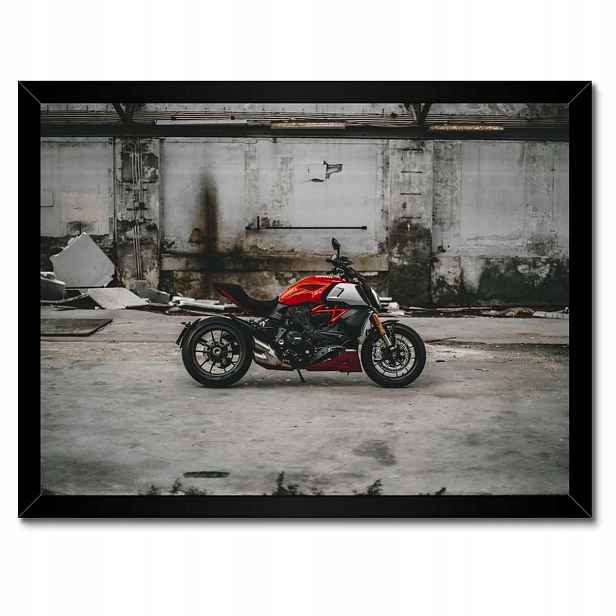 Plakáty v rámu 40x30 Červené Ducati Motocykl