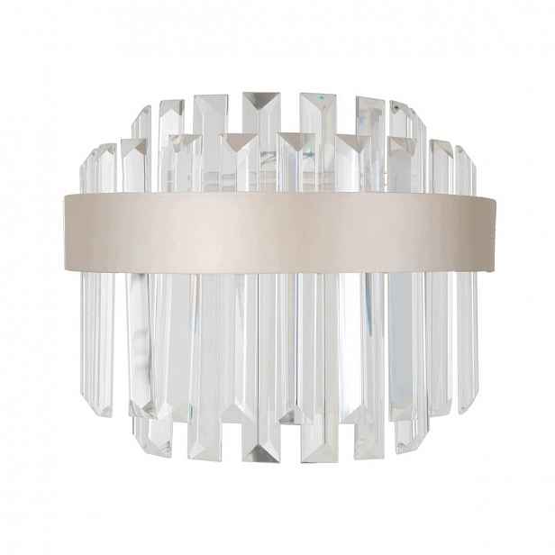 Horní, dekorativní, zlatá Led nástěnná lampa s krystaly v kontaktu glamour, 3000K