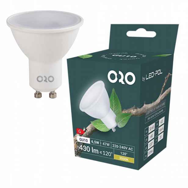 Sada 10 Led Žárovek GU10 430LM 6,5W Ww Teplé Světlo Warm