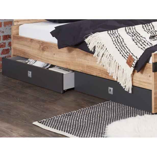 Úložné zásuvky pod postel (set 2 ks) Liverpool, dub