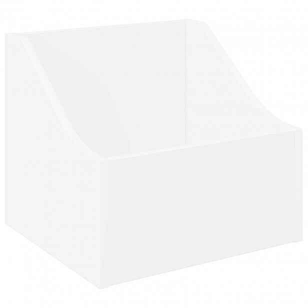 vidaXL Krabice na LP desky Bílá 37 x 33 x 32 cm Kompozitní dřevo