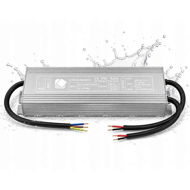 Led zdroj 12V 400W 33,3A Hermetický Led pásek Cob Rgb Premium IP67
