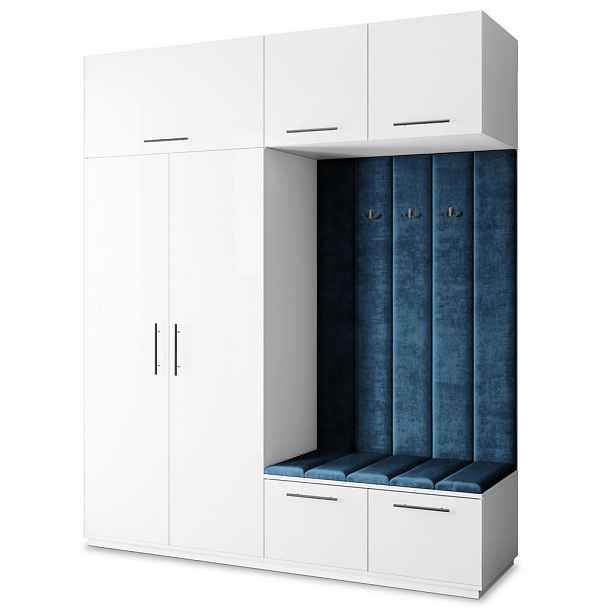 MASSENO MODERNÍ PŘEDSÍŇOVÁ SESTAVA REMA, 200/240/60 cm, bílá