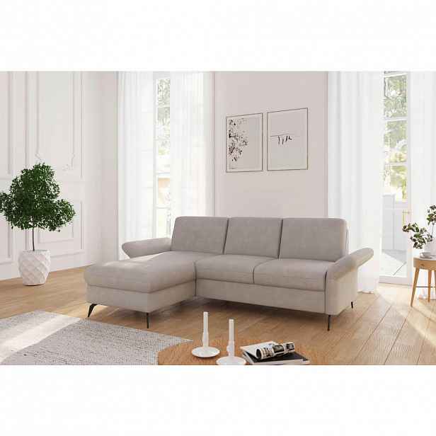 Sit & More ROHOVÁ SEDAČKA, textil, šedobéžová