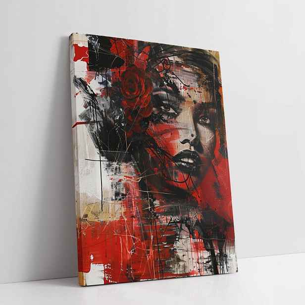 Obraz na plátně Žena s moderním uměním do domu obývacího pokoje 90x120