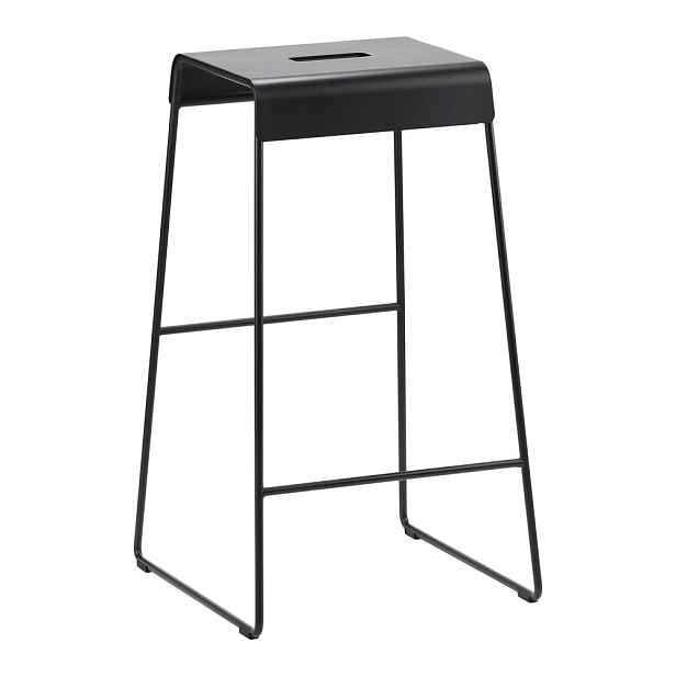 Černá kovová barová stolička A-Stool – Zone
