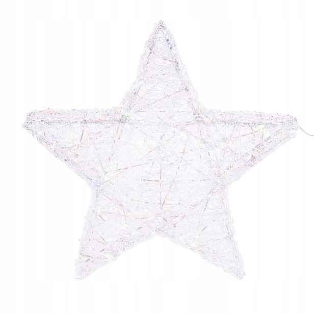 Dekorativní Led Hvězda 48,5 X 8,4 X 50 CM, Průhledná, Vícebarevná, Akryl