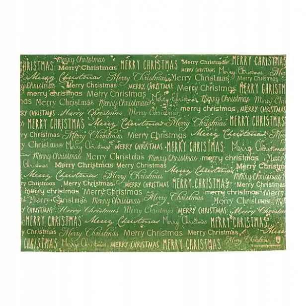 Podložky na stůl zelené vánoční „Merry Christmas“ 31x43 cm 500 ks eko