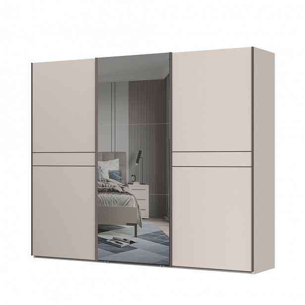 Skříň se zrcadlem OPERA - PK281-OG/OP - Cashmere lak mat
