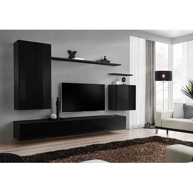 Stěna do obývacího pokoje RIONATA 2 - černá