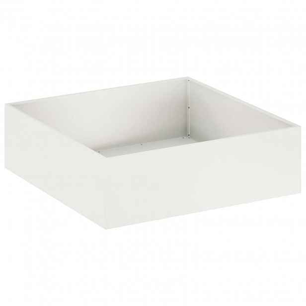 vidaXL Zahradní pěstebník Bílá 80 x 80 x 30 cm Studená válcovaná ocel