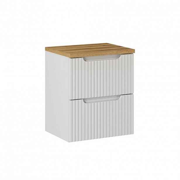 Petits-meubles SKŘÍŇKA POD UMYVADLO 50.4cm Riva Bílá a dřevo